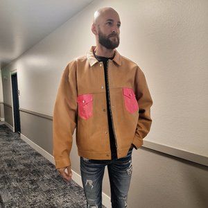 Brand New One-of-a-kind Mens The Mighty Company Lambs Leather Coat